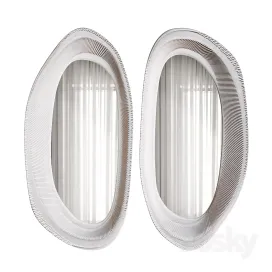 White Papier Mashe Mirror